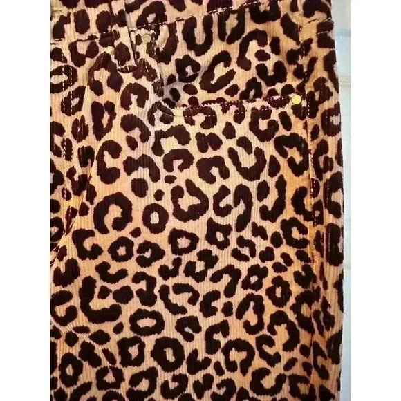 NWT Ann Taylor Animal Print The Skinny High Rise Corduroy Pants Size 4 - Picture 7 of 9